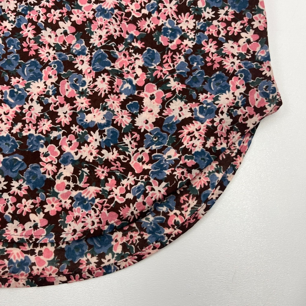 Lauren Ralph Lauren Floral Shirt Sz XL Long Sleeve Button Up Top Pink Blue - Picture 8 of 15